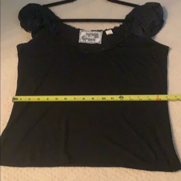 Deletta black top from Anthropologie size L.  Really cute just too small for me. - Picture 8 of 8